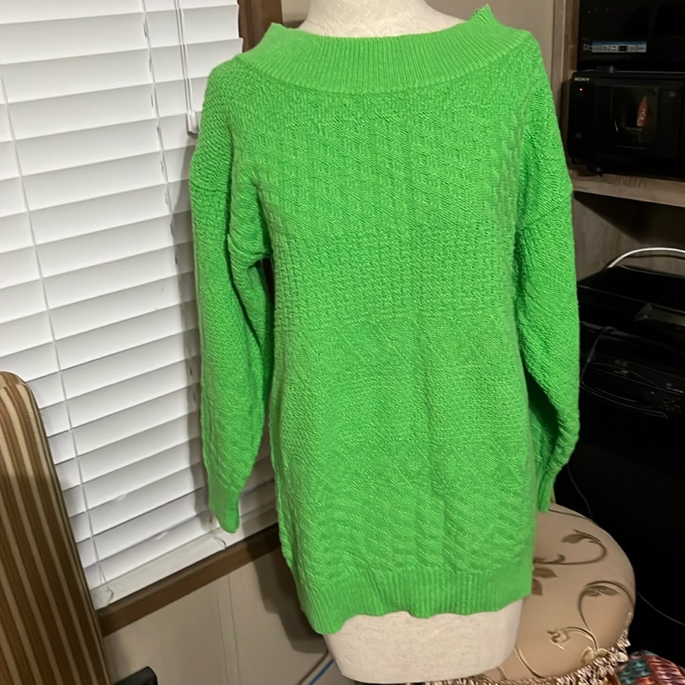 Vintage Interim Apple Green Medium Sweater D570